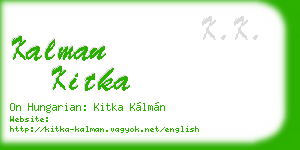 kalman kitka business card